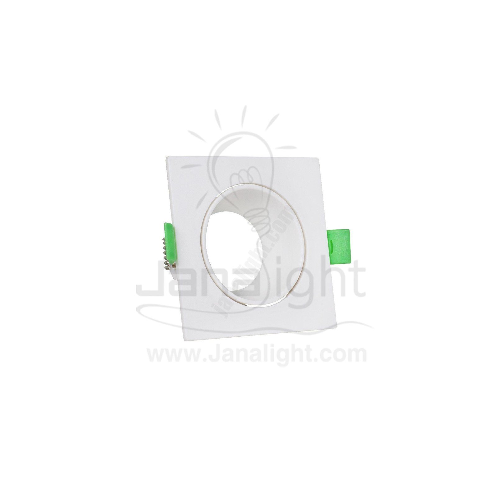 سبوت لايت فارغ متحرك مربع بلاستك ابيض اوف وايت جنى لايت JN404 single square offwhite Spotlight frame